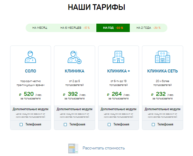 С 15 января модуль Телефония становится платным